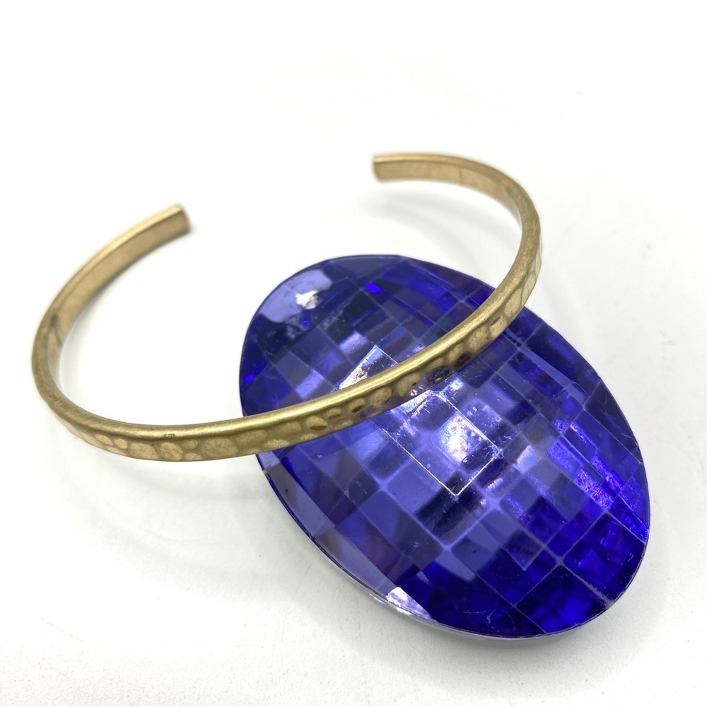 JK JEWELRY Gold Tone Textured Cuff Bangle Bracelet